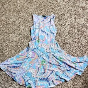 Lauren - Ralph Lauren Size Small Colorful Paisley Skater Dress